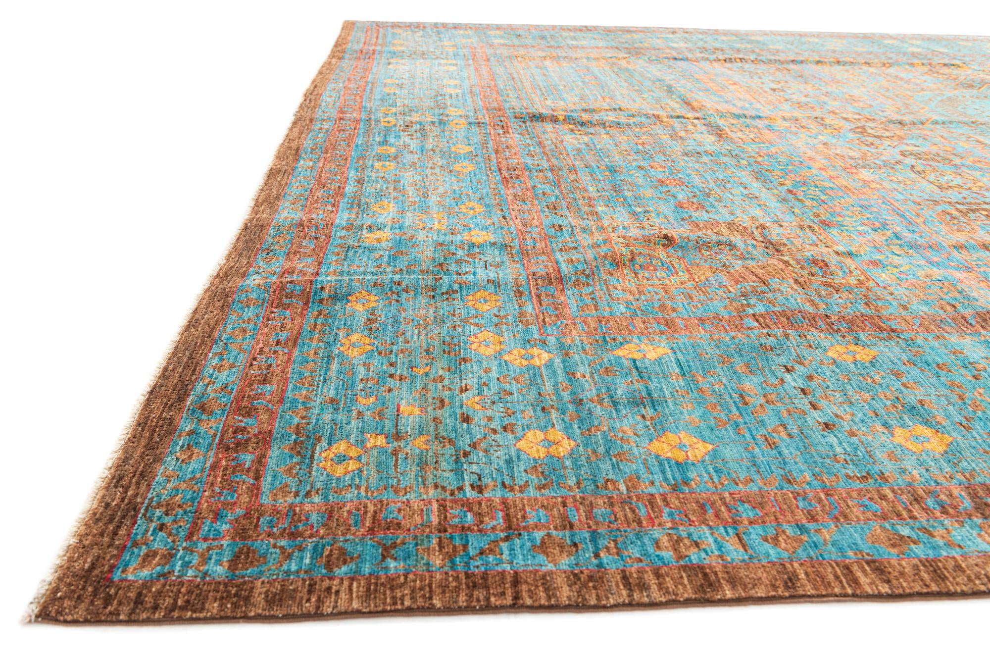 9' 10 x 13' 6 Hand Knotted Mamluk Ziegler Oriental Rug