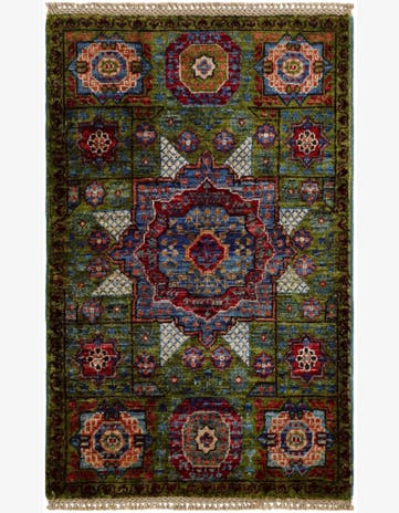 2' x 3' 1 Hand Knotted Mamluk Ziegler Rug