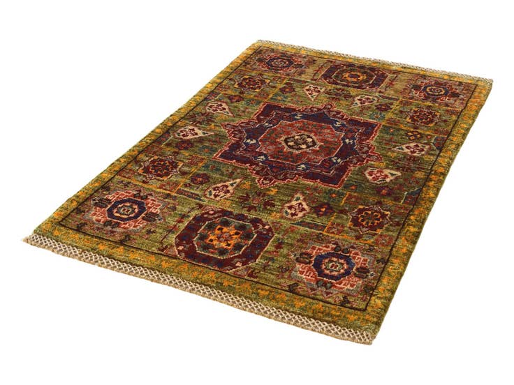 Detail image of 2' 1 x 3' 2 Hand Knotted Mamluk Ziegler Rug