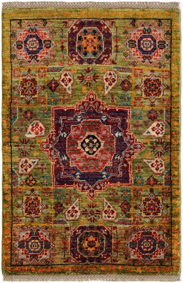 Detail image of 2' 1 x 3' 2 Hand Knotted Mamluk Ziegler Rug