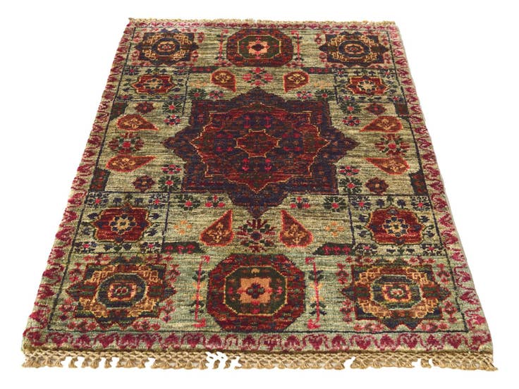 Detail image of 2' x 3' Hand Knotted Mamluk Ziegler Rug