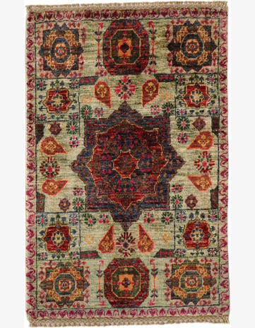 2' x 3' Hand Knotted Mamluk Ziegler Rug