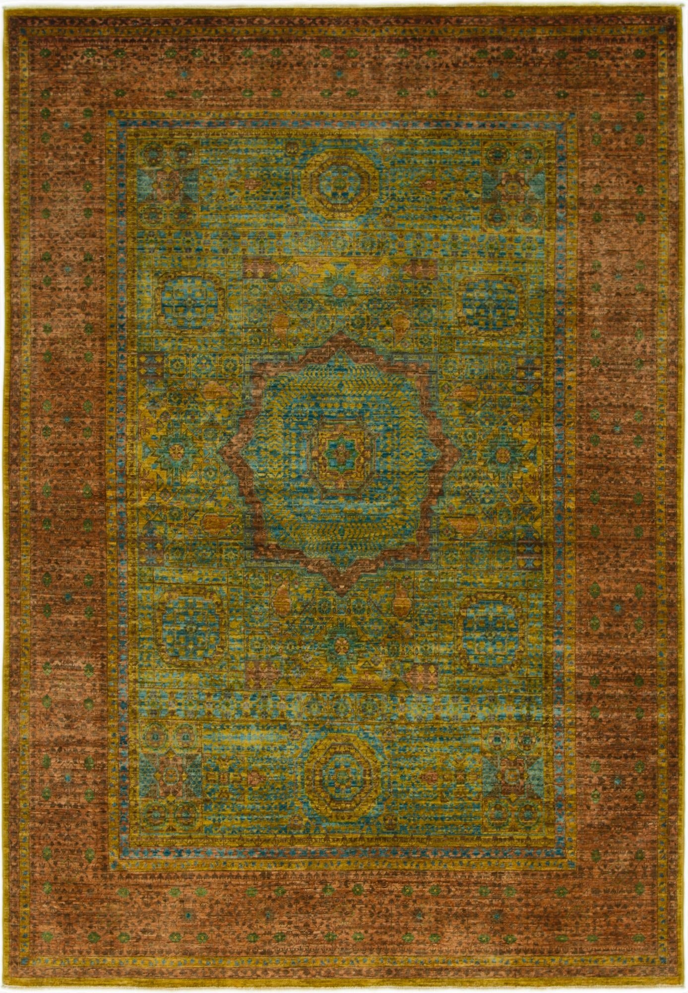 5' 8 x 8' 2  Hand Knotted Mamluk Ziegler Oriental Rug