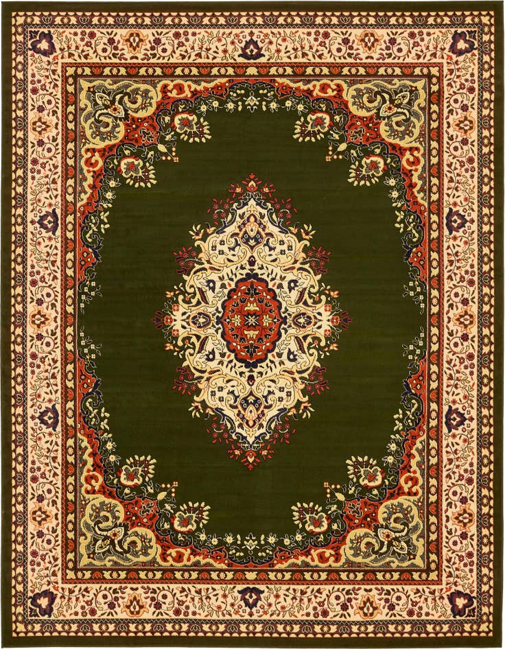 Detail image of 9' x 12' Mashad Design Rug