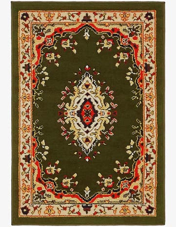 Green Mashad Design Rug
