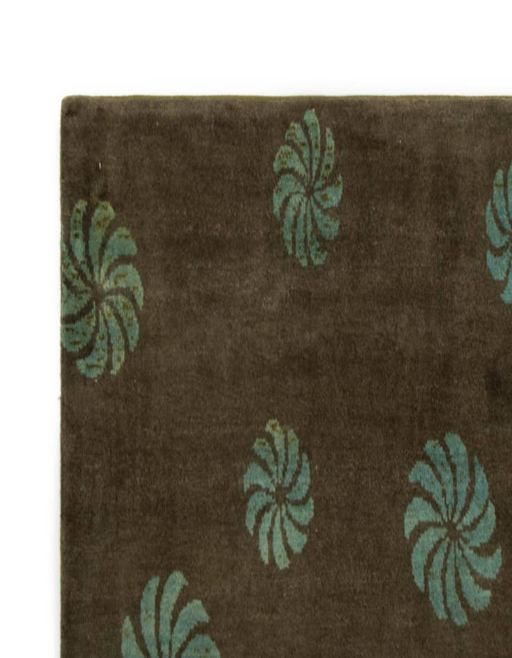 Detail image of 7' 10 x 9' 6  Hand Knotted Modern Manshu Wool Rug