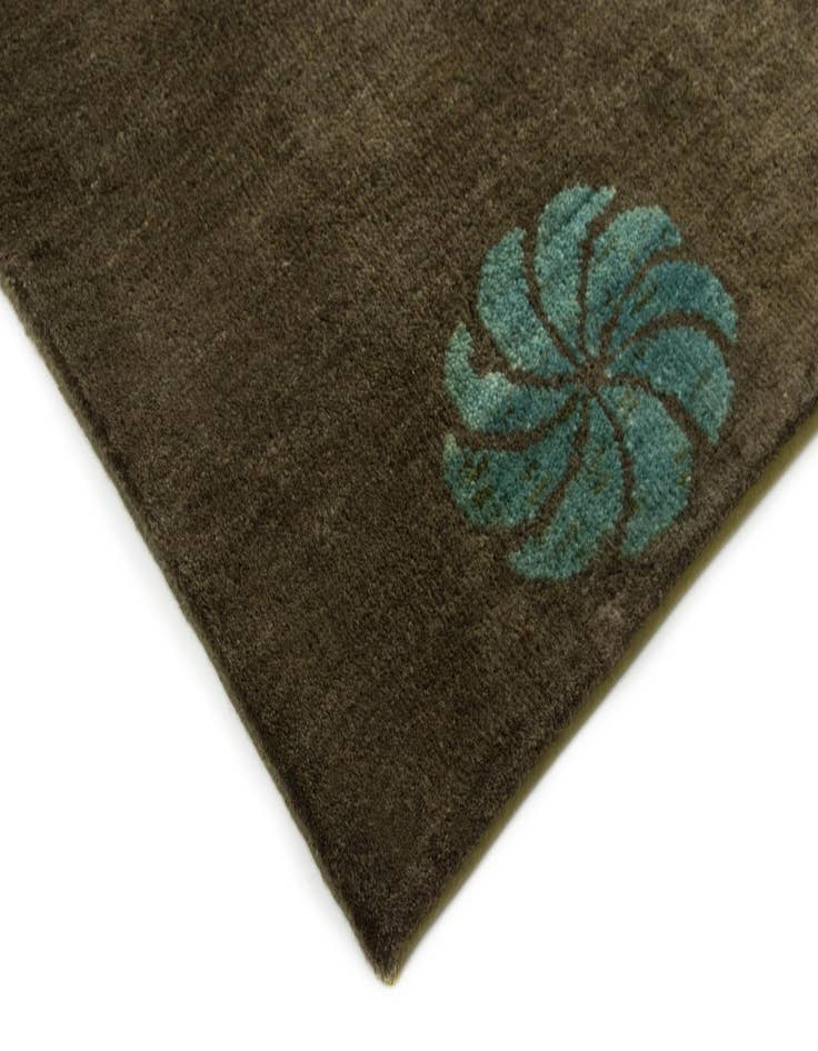 Detail image of 7' 10 x 9' 6  Hand Knotted Modern Manshu Wool Rug