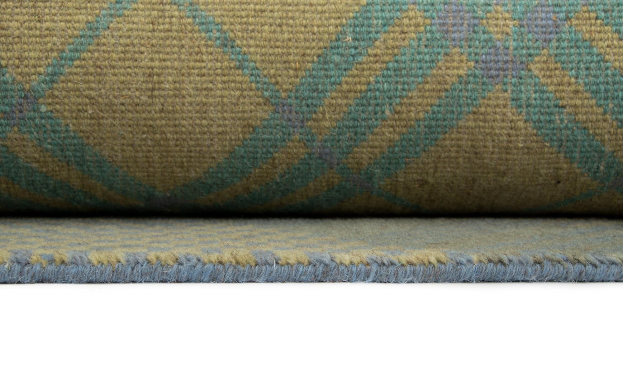 7' 10 x 10' Hand Knotted Modern Manshu Wool Rug