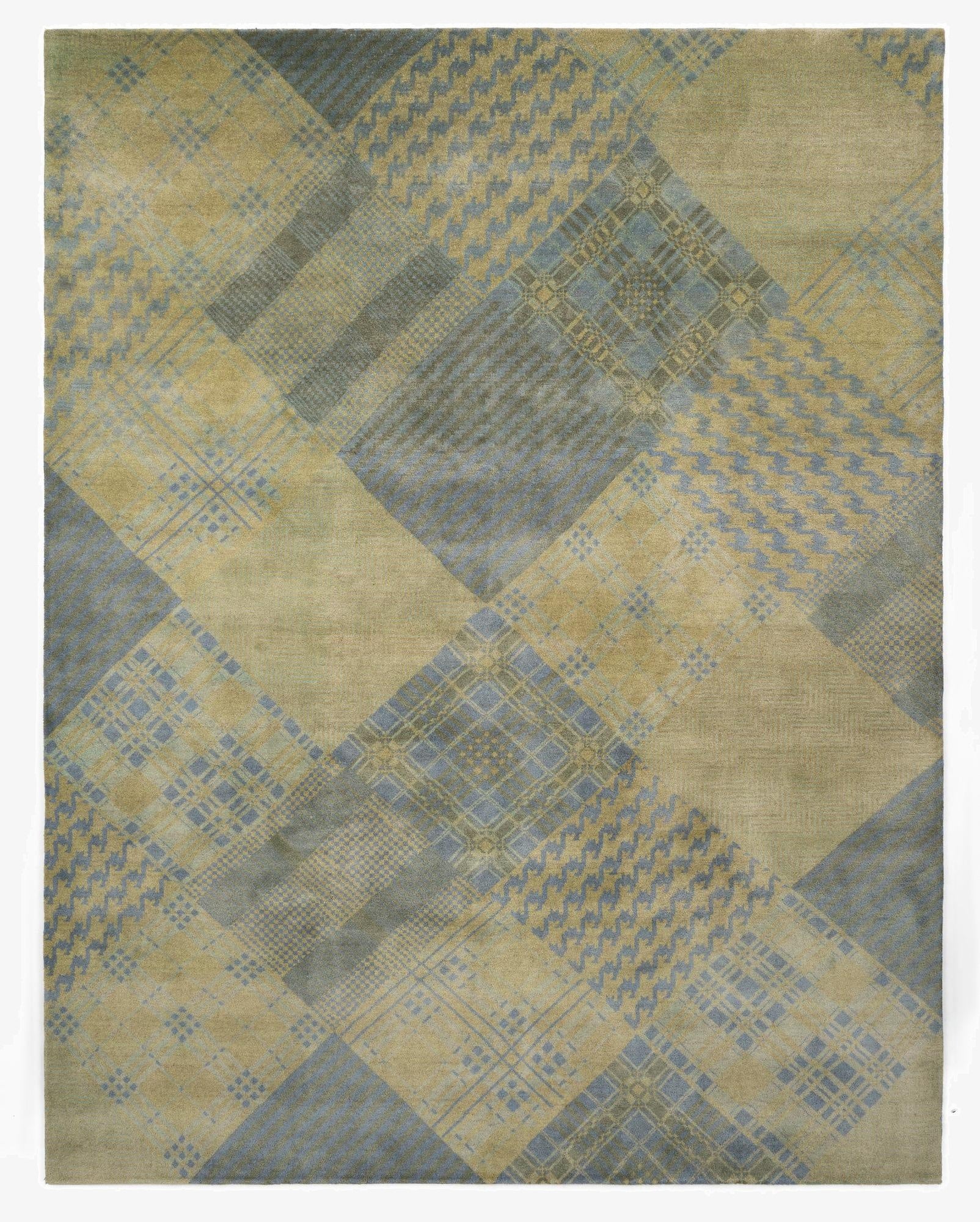 7' 10 x 10'  Hand Knotted Modern Manshu Wool Rug