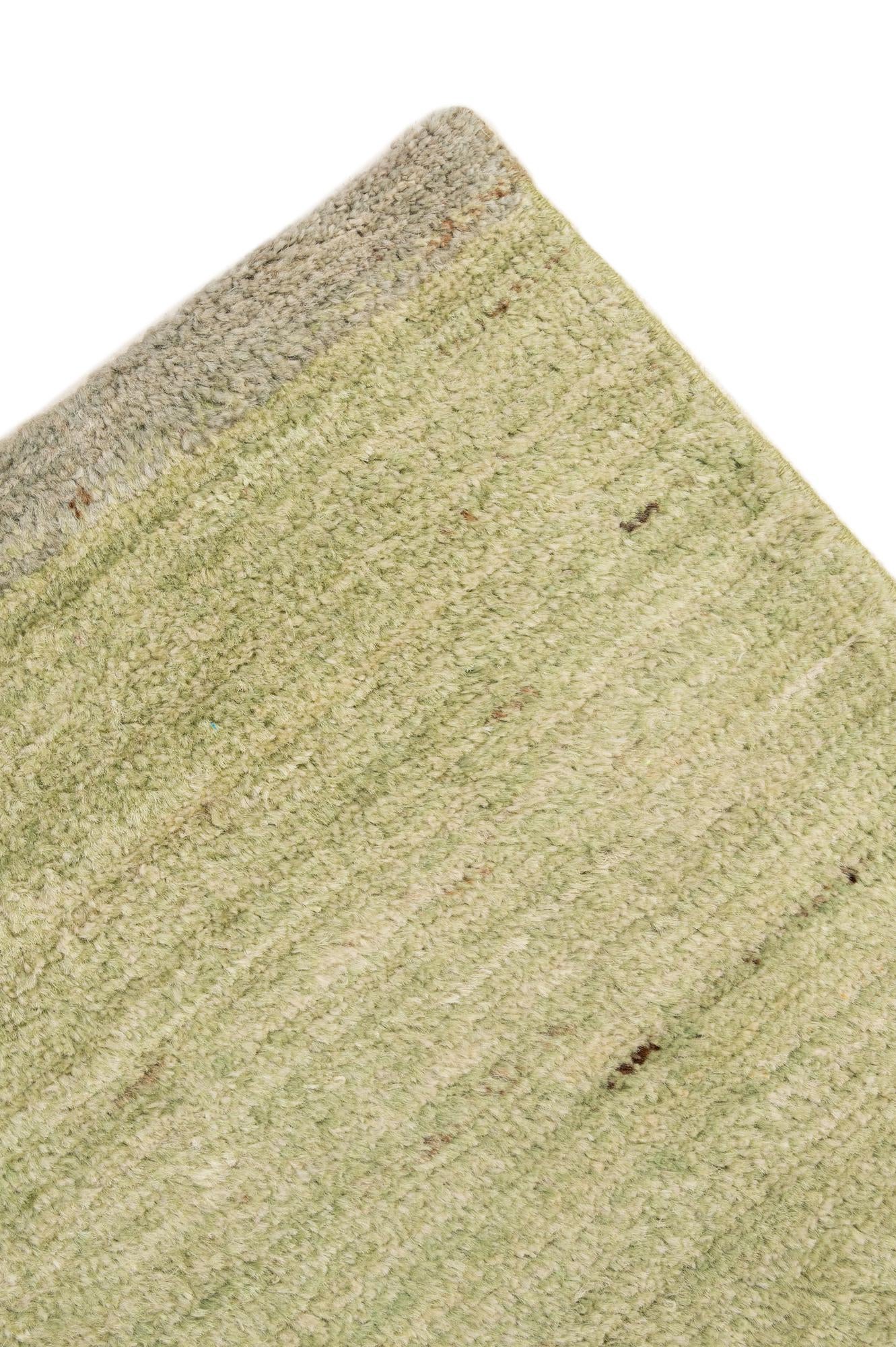 4' 6 x 6' 4 Hand Knotted Moroccan Wool Rug