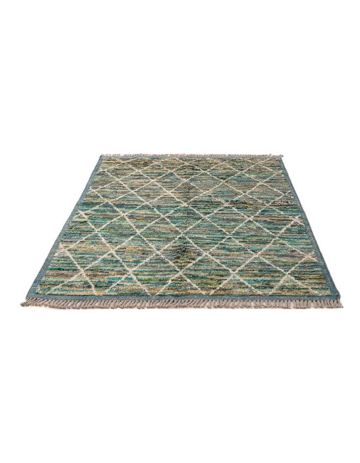 Detail image of 5' 1 x 6' 10 Hand Knotted Moroccan Wool Rug