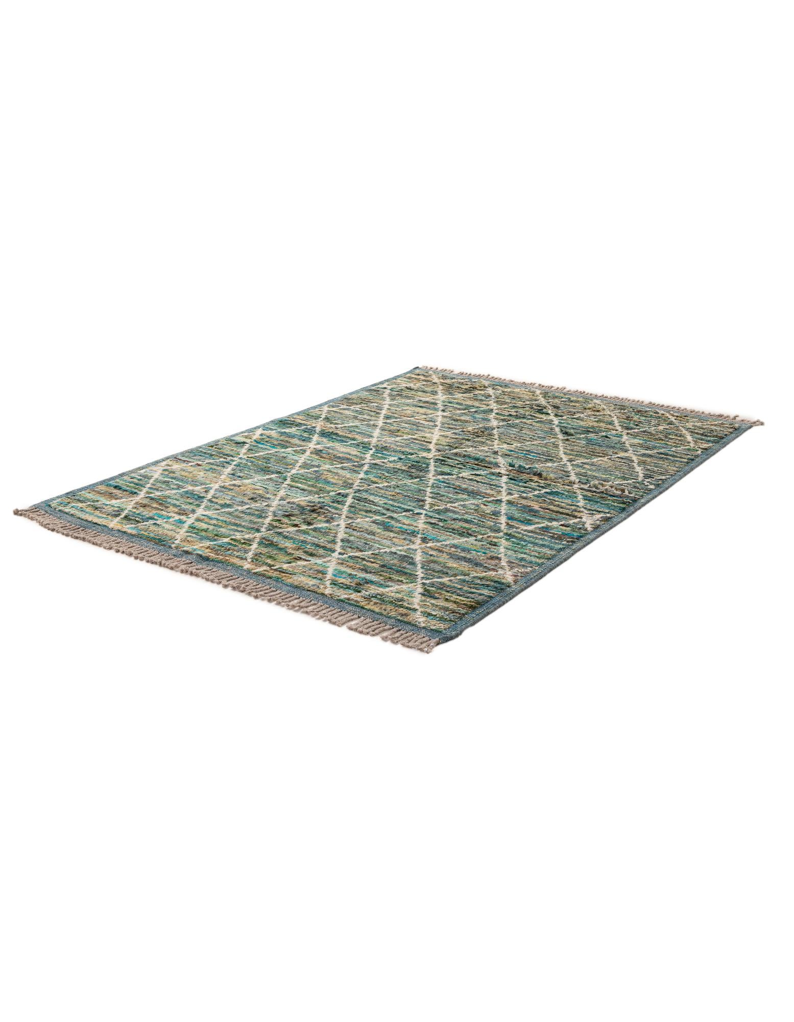 5' 1 x 6' 10 Hand Knotted Moroccan Wool Rug