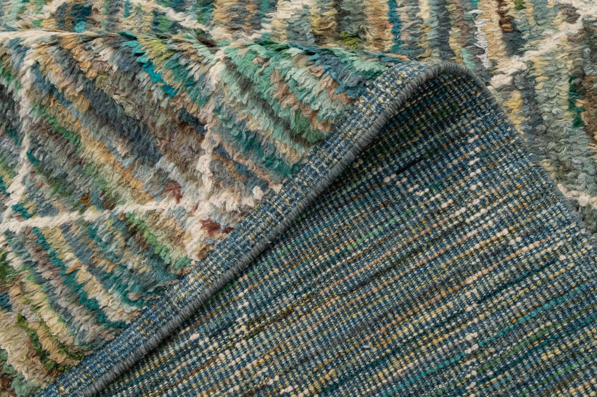 5' 1 x 6' 10 Hand Knotted Moroccan Wool Rug