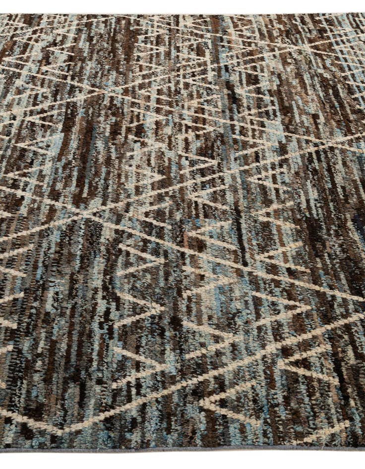 Detail image of 8' 1 x 9' 11  Hand Knotted Moroccan Wool Rug