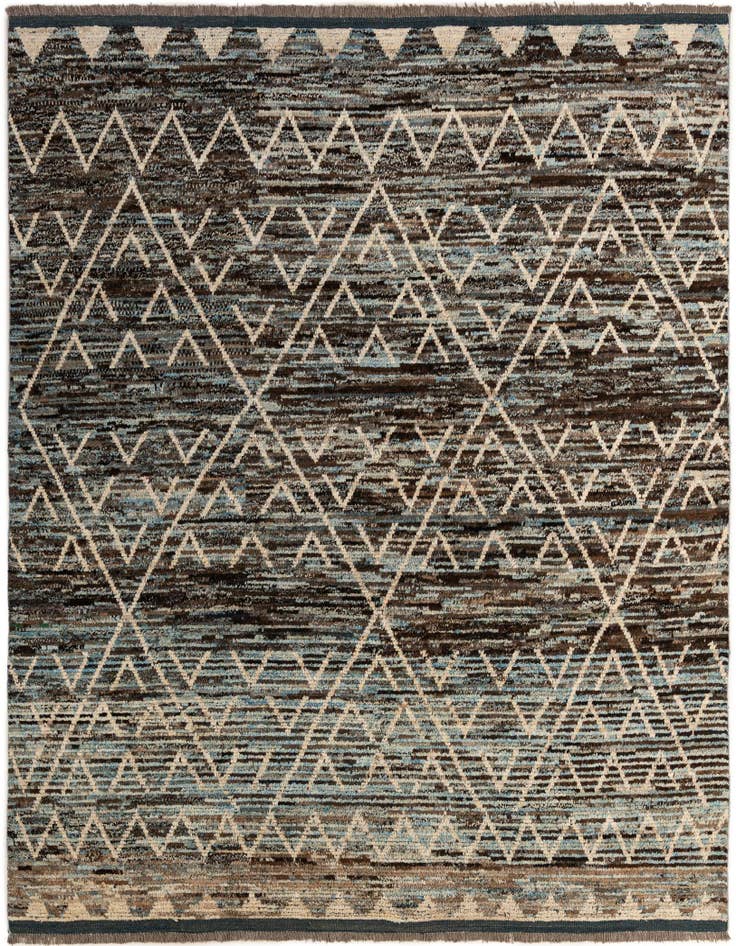 Detail image of 8' 1 x 9' 11 Hand Knotted Moroccan Wool Rug