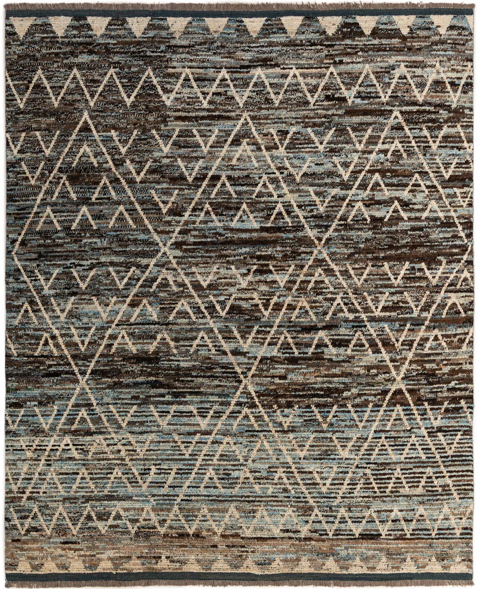 8' 1 x 9' 11 Hand Knotted Moroccan Wool Rug