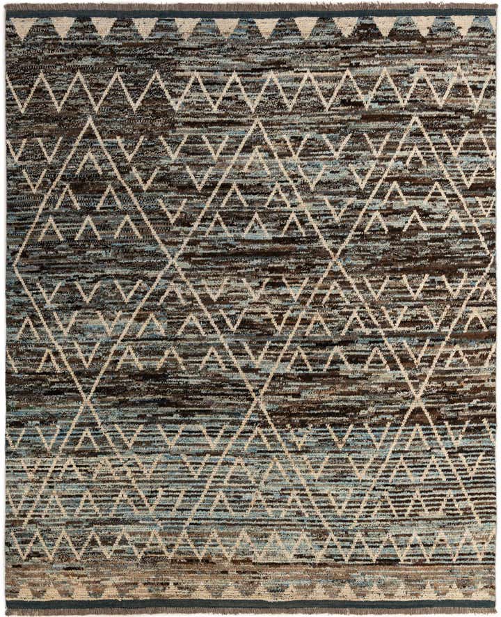 8' 1 x 9' 11 Hand Knotted Moroccan Wool Rug