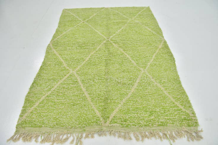 Detail image of 5' 5 x 7' 10 Hand Knotted Moroccan Wool Rug