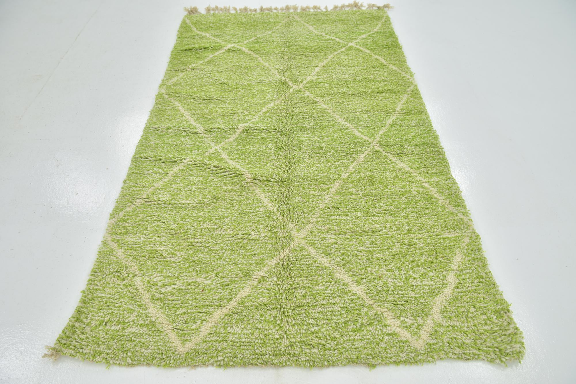 4' 8 x 8' Hand Knotted Moroccan Wool Rug