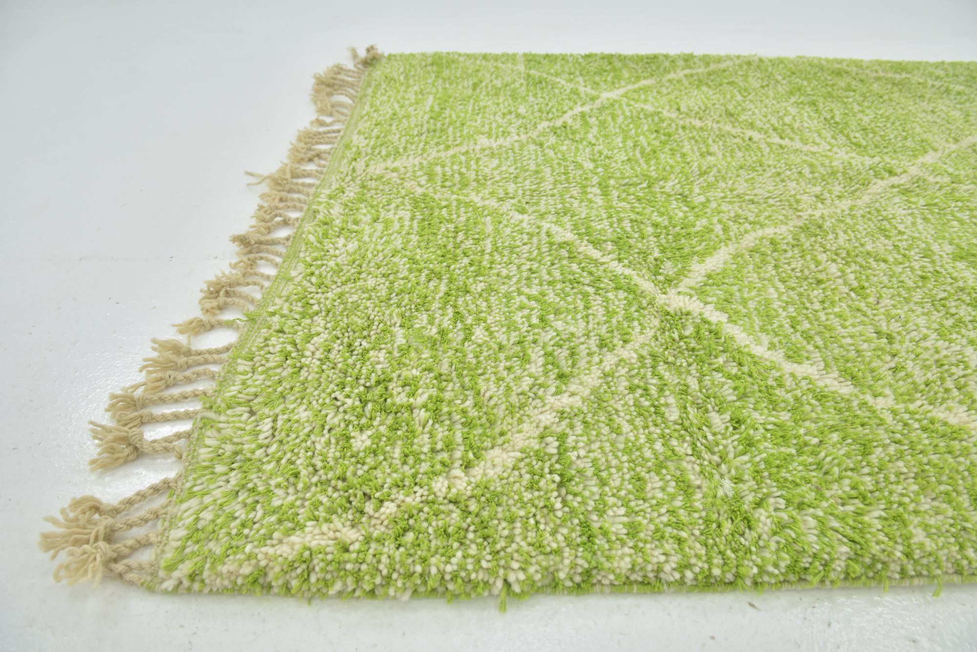 4' 8 x 8' Hand Knotted Moroccan Wool Rug