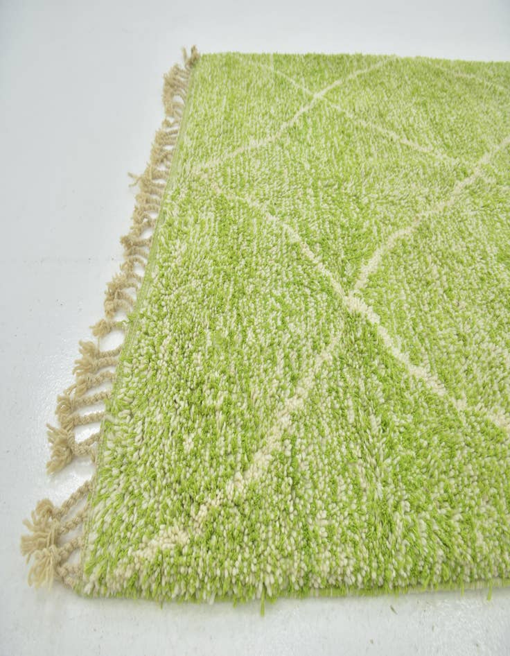 Detail image of 4' 8 x 8'  Hand Knotted Moroccan Wool Rug