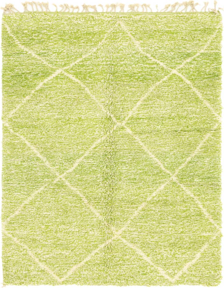 Detail image of 4' 8 x 8' Hand Knotted Moroccan Wool Rug