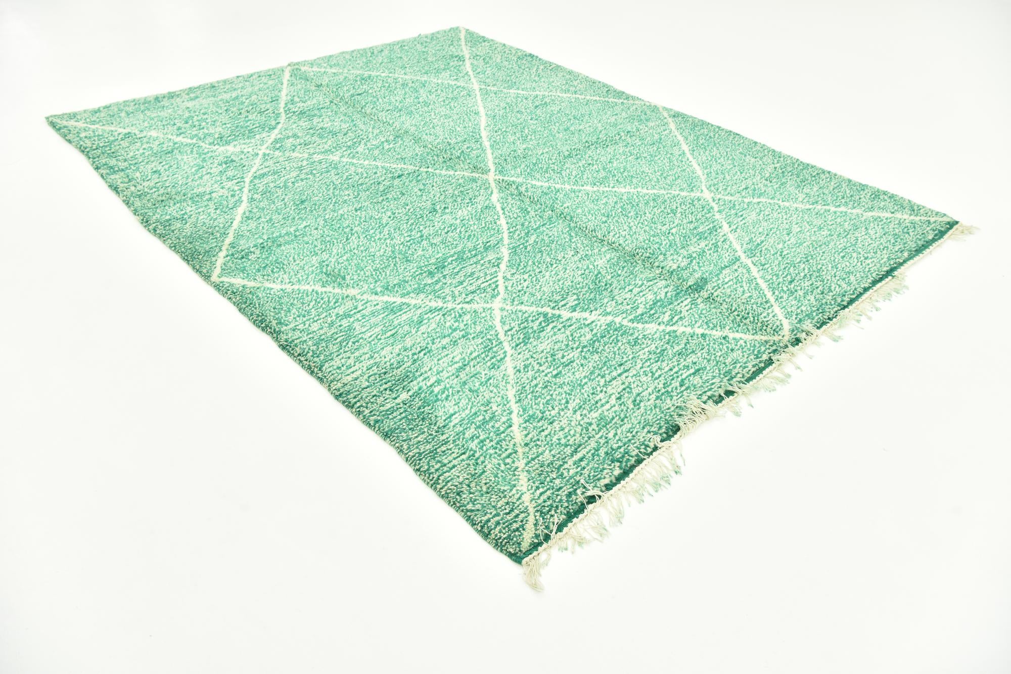 6' 8 x 9' 1 Hand Knotted Moroccan Wool Rug