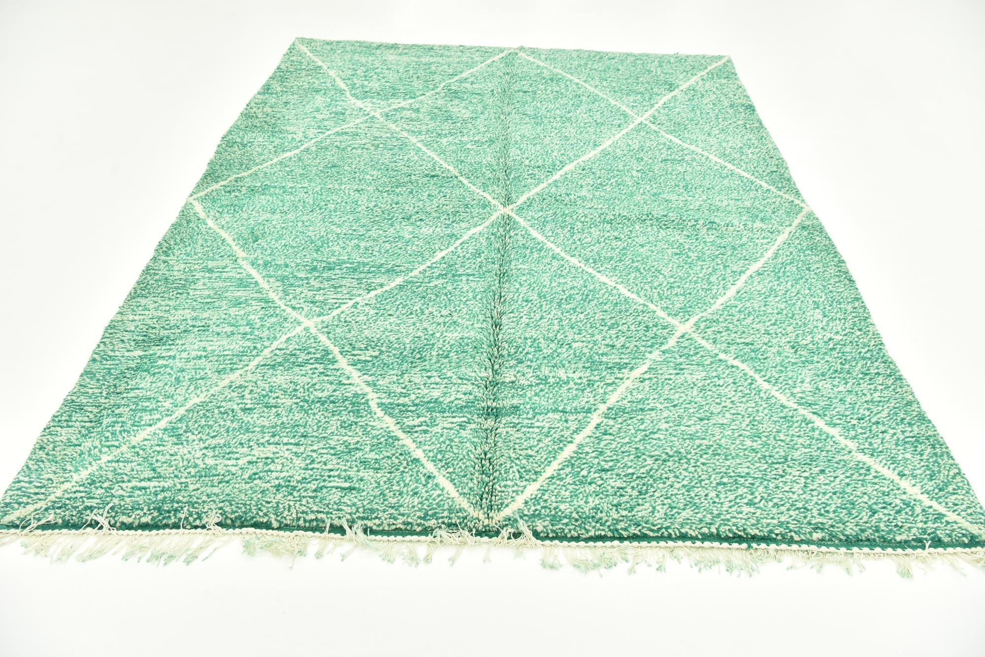 6' 8 x 9' 1 Hand Knotted Moroccan Wool Rug