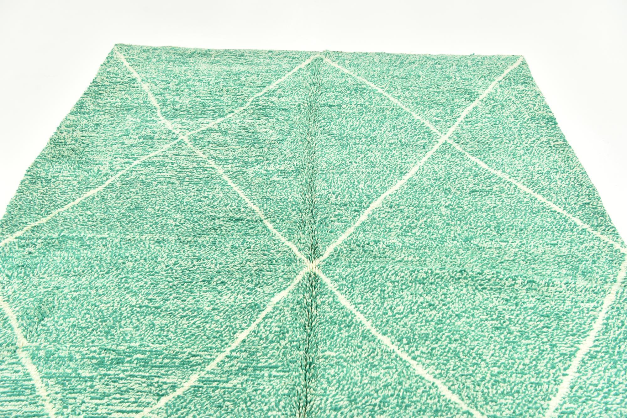 6' 8 x 9' 1 Hand Knotted Moroccan Wool Rug