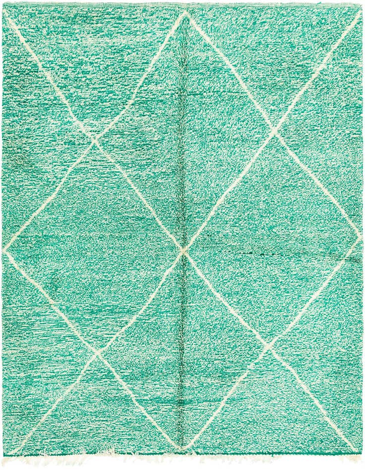 Detail image of 6' 8 x 9' 1 Hand Knotted Moroccan Wool Rug