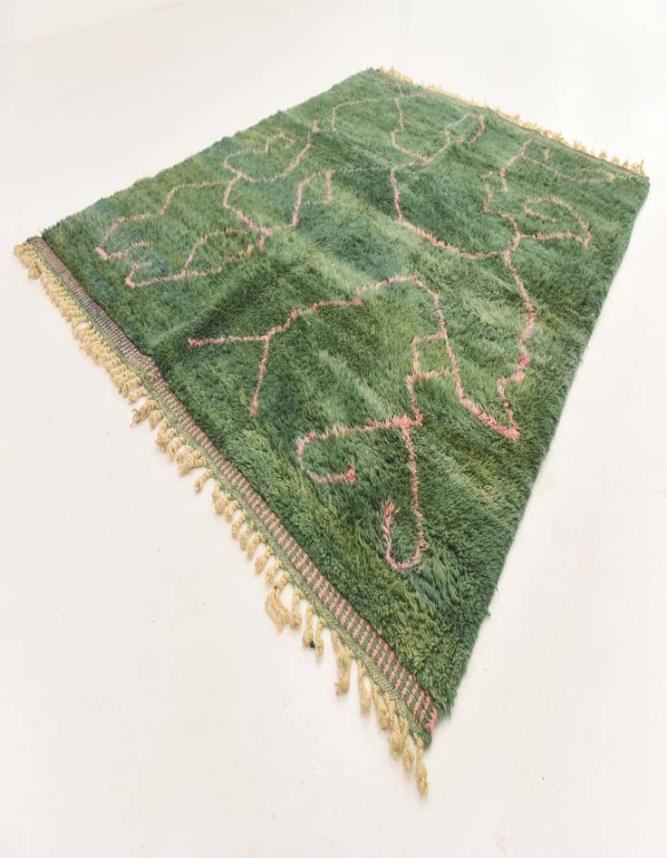 Detail image of 6' 5 x 10' 2 Hand Knotted Moroccan Wool Rug