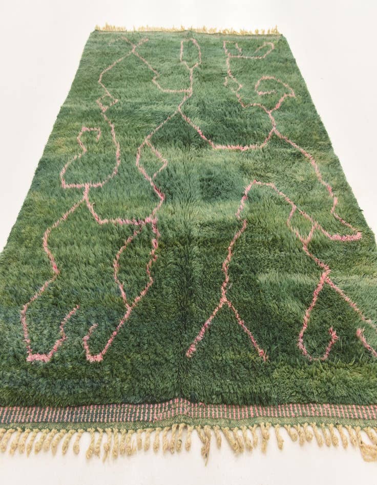 Detail image of 6' 5 x 10' 2 Hand Knotted Moroccan Wool Rug