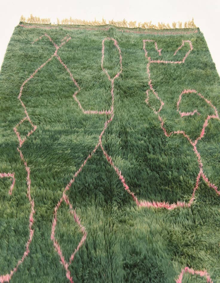 Detail image of 6' 5 x 10' 2 Hand Knotted Moroccan Wool Rug