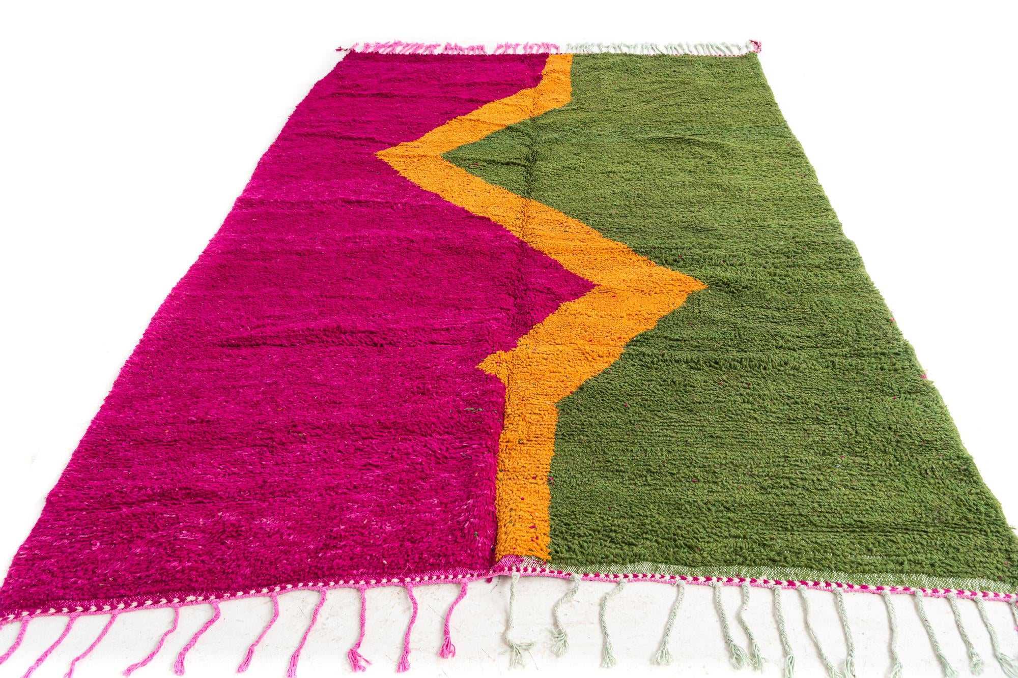 7' x 10' Hand Knotted Moroccan Wool Rug