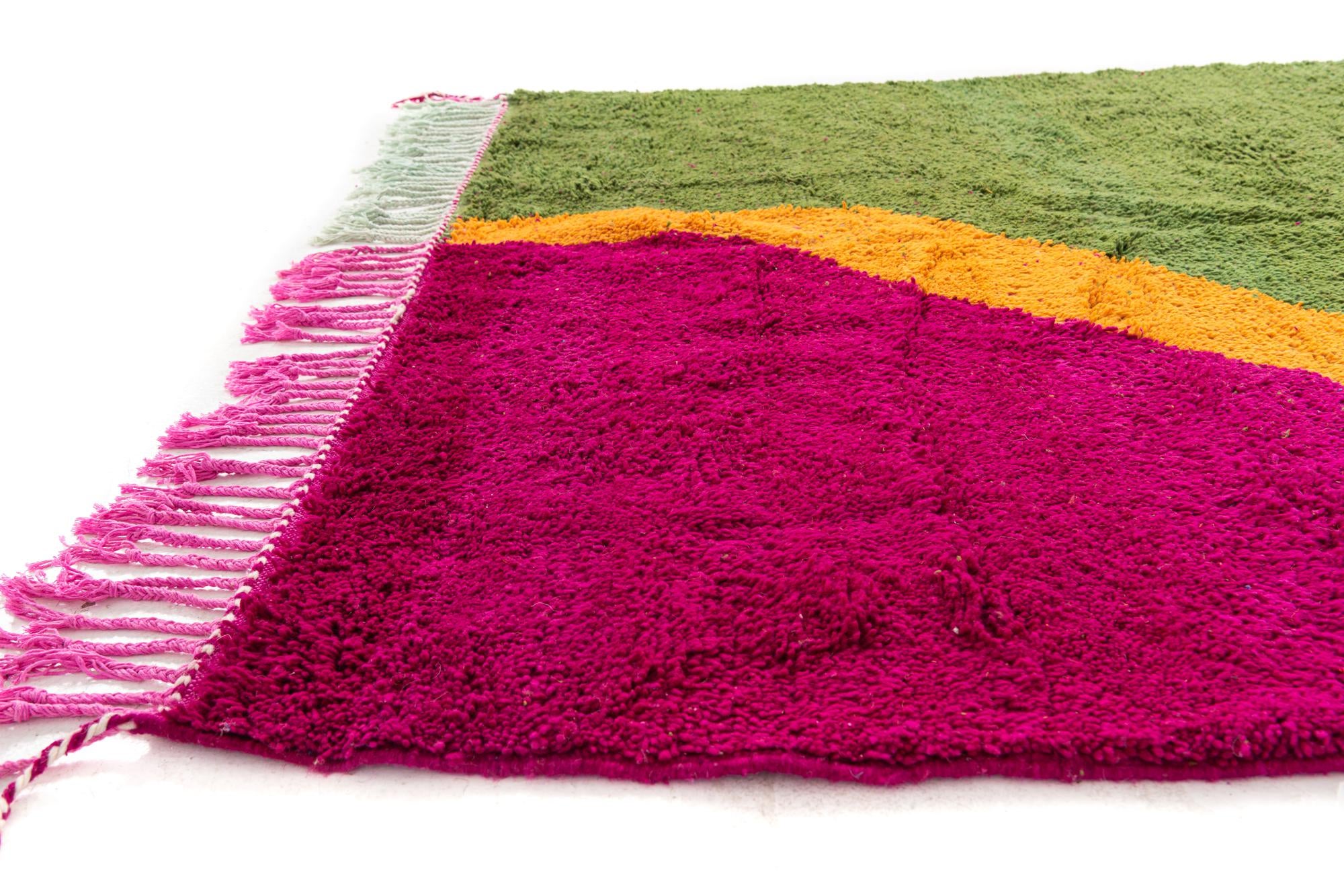 7' x 10' Hand Knotted Moroccan Wool Rug