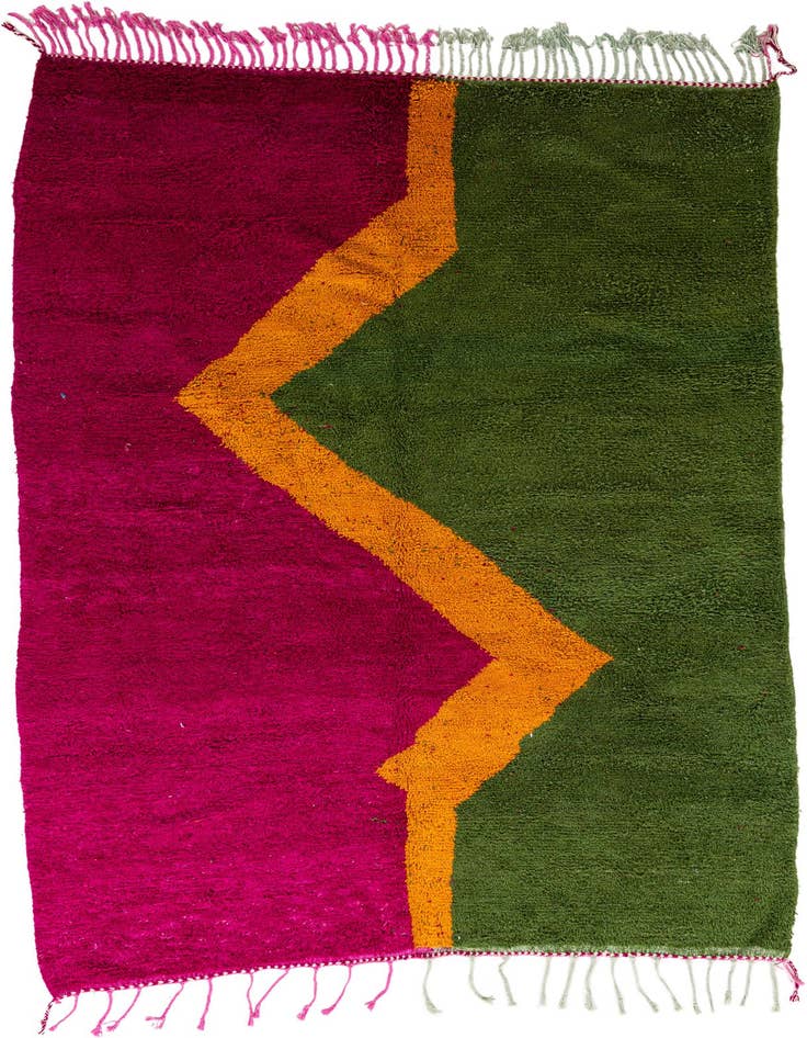 Detail image of 7' x 10' Hand Knotted Moroccan Wool Rug