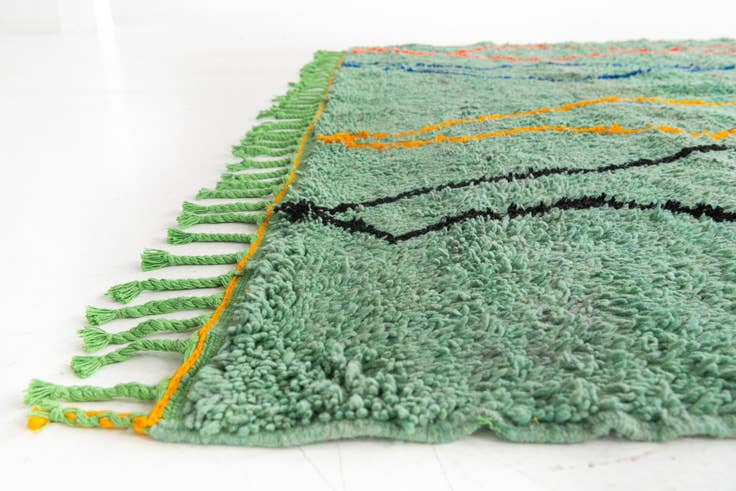 Detail image of 6' 9 x 9' 4 Hand Knotted Moroccan Wool Rug