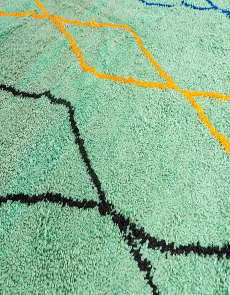 Detail image of 6' 9 x 9' 4  Hand Knotted Moroccan Wool Rug