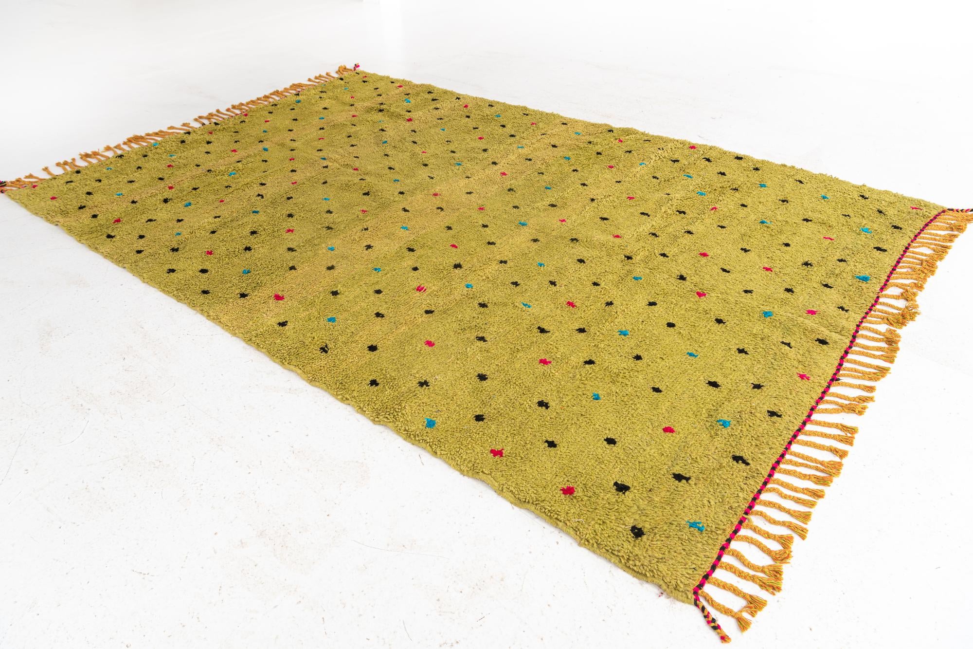 6' 8 x 10' 4 Hand Knotted Moroccan Wool Rug