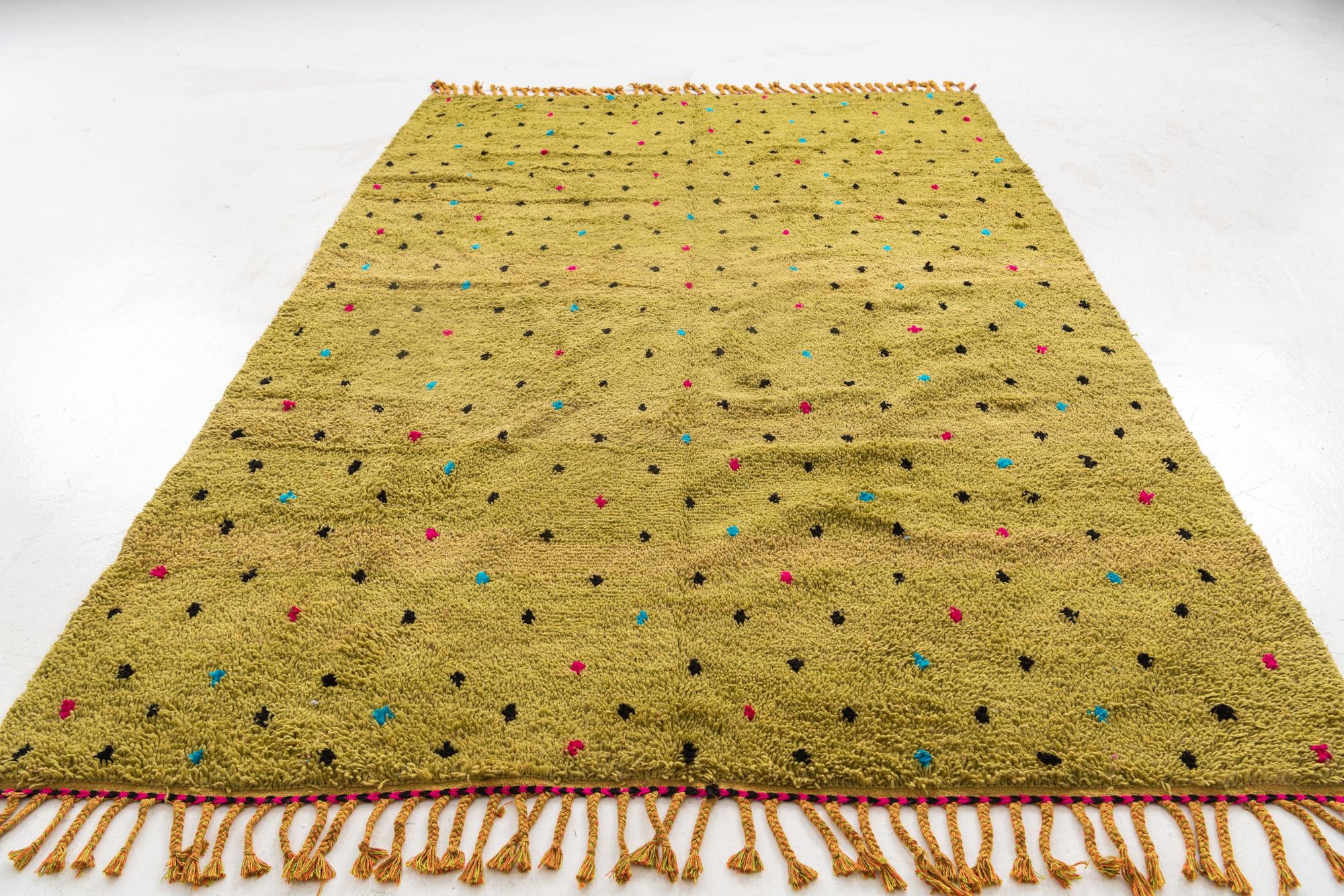 6' 8 x 10' 4 Hand Knotted Moroccan Wool Rug
