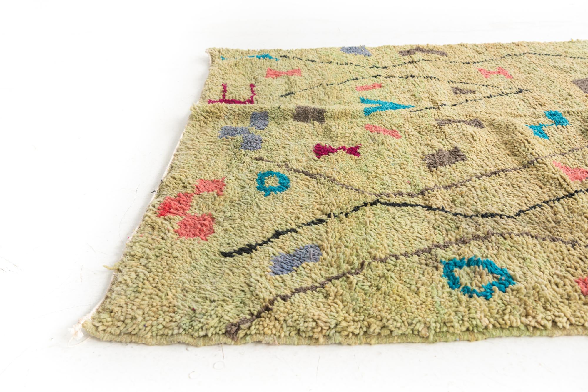 5' 3 x 8' Hand Knotted Moroccan Wool Rug