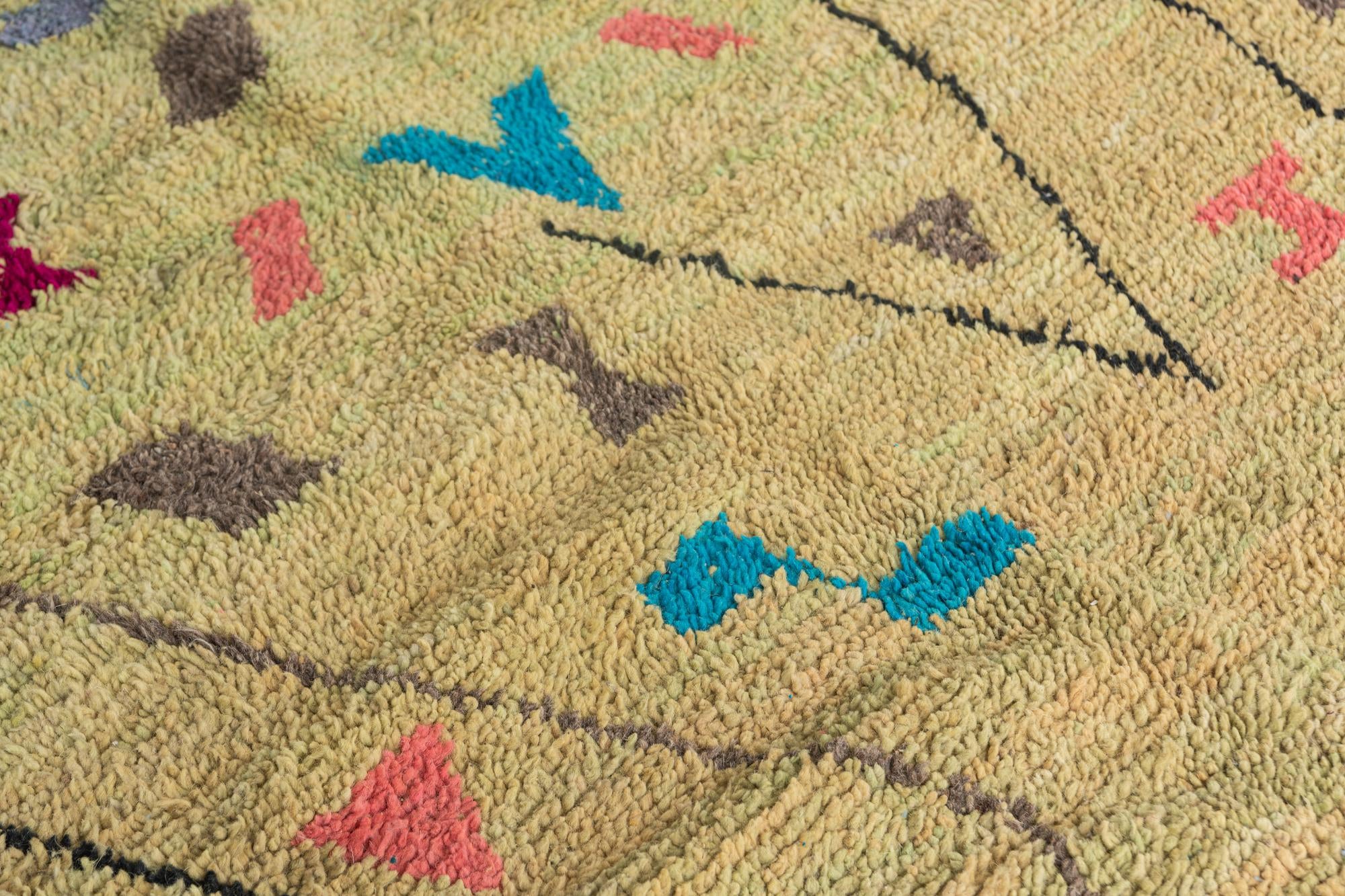 5' 3 x 8' Hand Knotted Moroccan Wool Rug