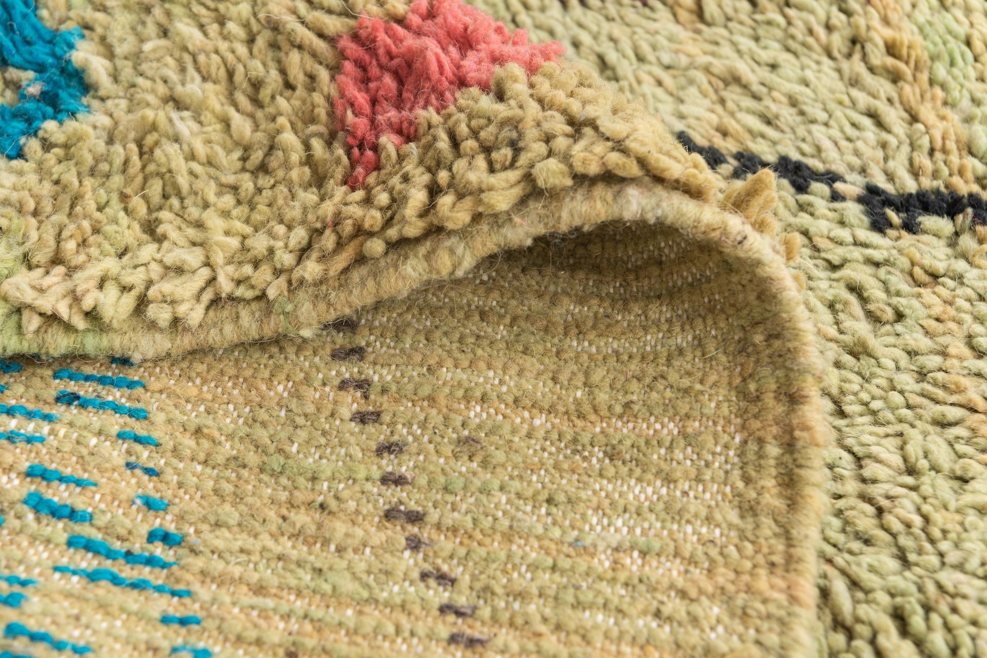 5' 3 x 8' Hand Knotted Moroccan Wool Rug