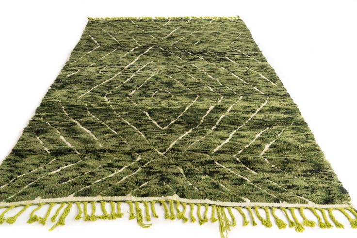 Detail image of 6' 9 x 10' 3 Hand Knotted Moroccan Wool Rug