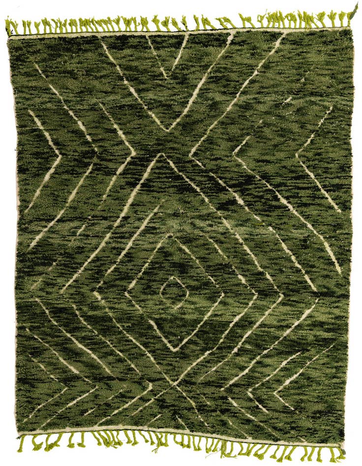 Detail image of 6' 9 x 10' 3 Hand Knotted Moroccan Wool Rug