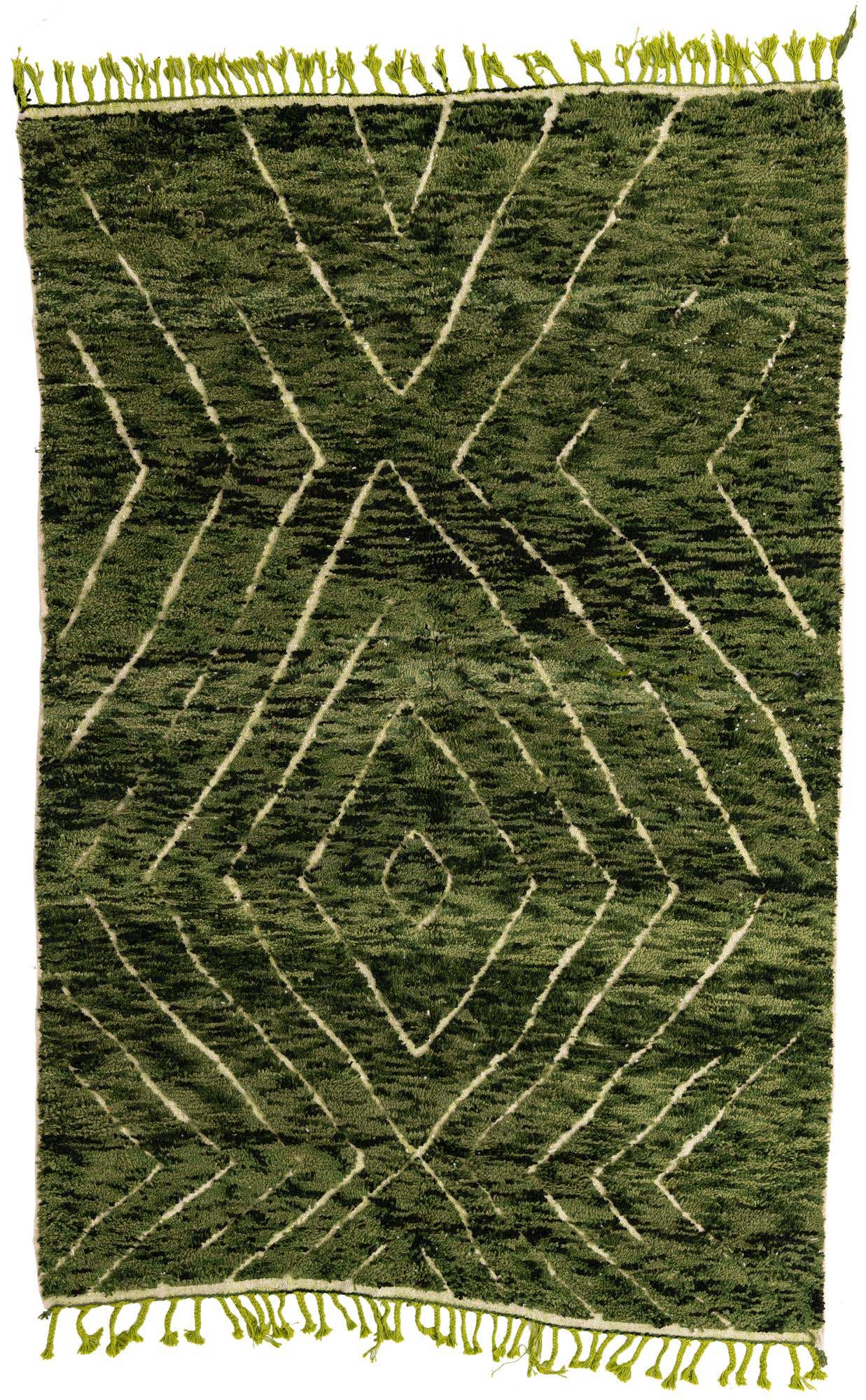 6' 9 x 10' 3 Hand Knotted Moroccan Wool Rug