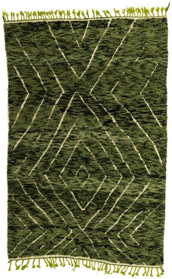 Detail image of 6' 9 x 10' 3 Hand Knotted Moroccan Wool Rug