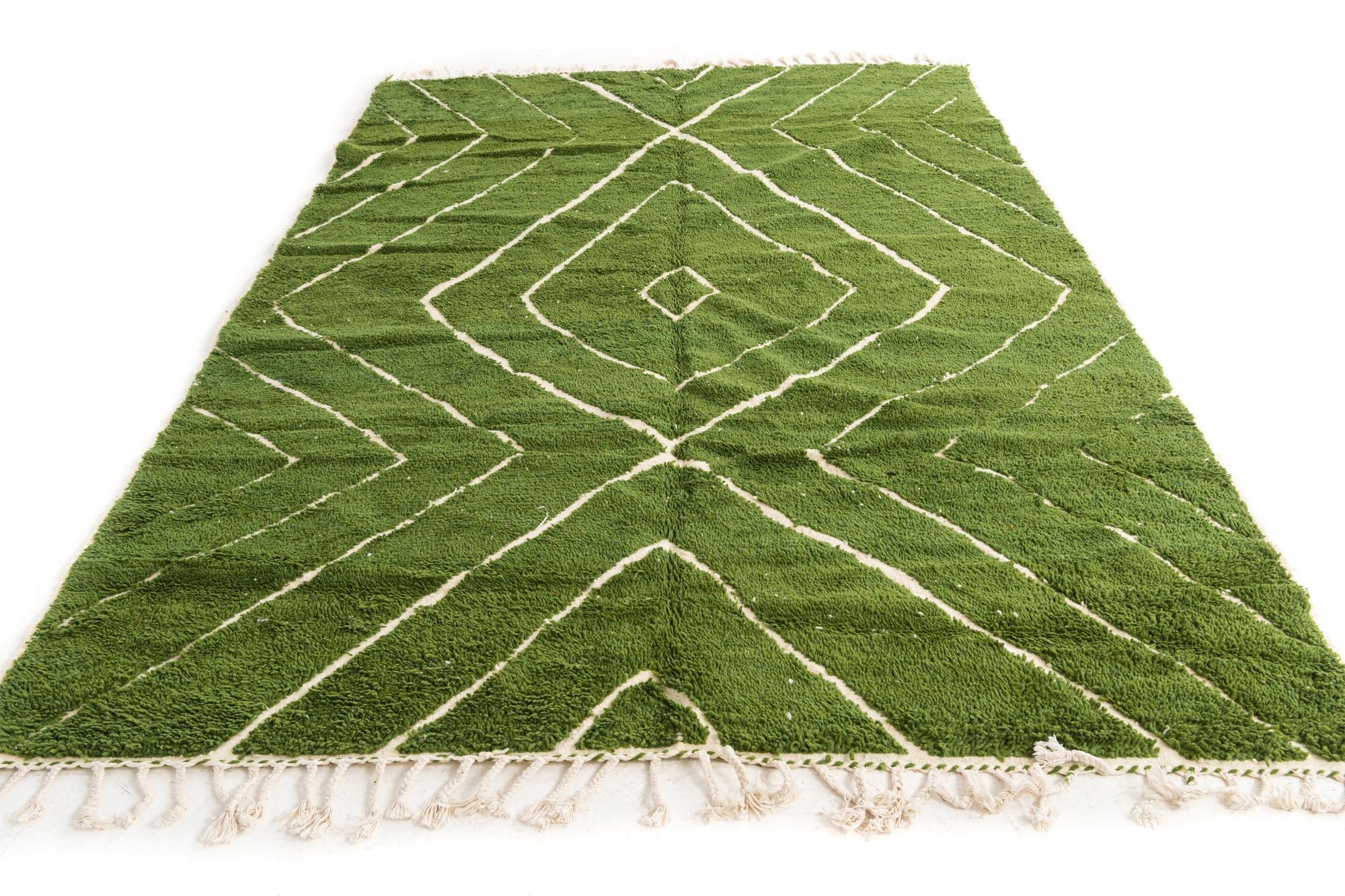 6' 10 x 10' 2 Hand Knotted Moroccan Wool Rug