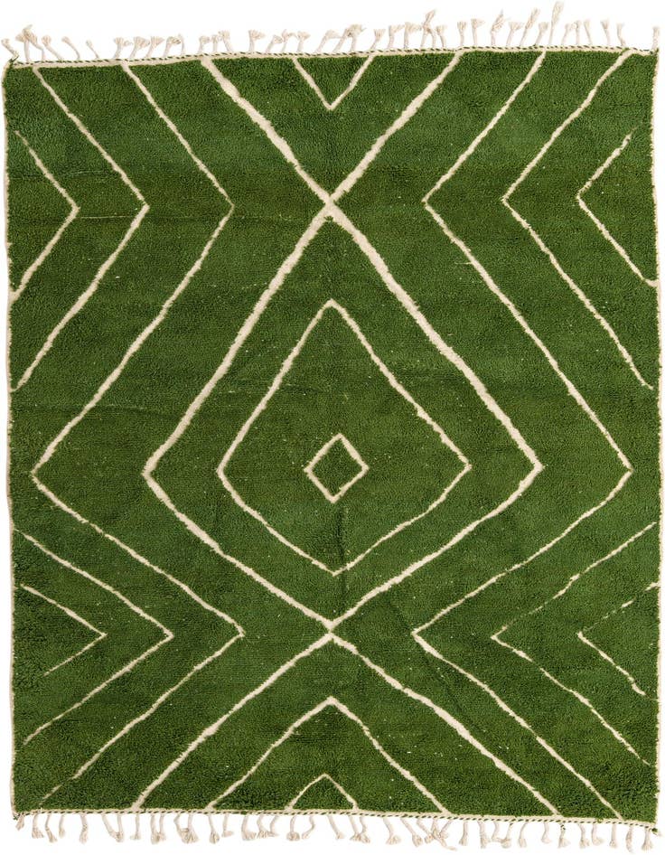 Detail image of 6' 10 x 10' 2 Hand Knotted Moroccan Wool Rug