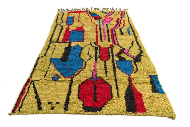 5' x 8' 6 Hand Knotted Moroccan Wool Rug